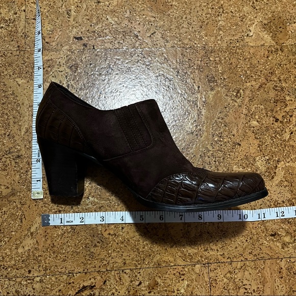 Coldwater Creek Leather Suede Ankle Western Boots Sz 9 - Picture 13 of 14